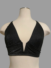 Load image into Gallery viewer, Auden Black Metallic Racer Back Bralette