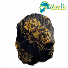 Load image into Gallery viewer, Wave Pro Durags | Silky Black Versace Bonnet
