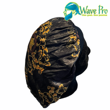 Load image into Gallery viewer, Wave Pro Durags | Silky Black Versace Bonnet