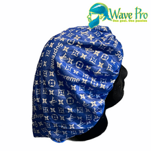 Load image into Gallery viewer, Wave Pro Durags | Silky Blue LV Supreme Bonnet
