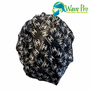 Wave Pro Durags | Silky Black Chanel Bonnet
