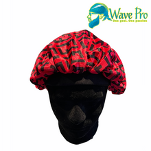Load image into Gallery viewer, Wave Pro Durags | Silky Red/Black Fendi Bonnet
