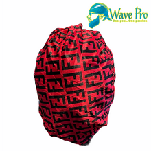 Load image into Gallery viewer, Wave Pro Durags | Silky Red/Black Fendi Bonnet