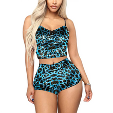 Load image into Gallery viewer, 2-piece Velvet Solid/Print Pajama Set
