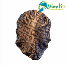 Load image into Gallery viewer, Wave Pro Durags | Silky Black/Gold Fendi Bonnet
