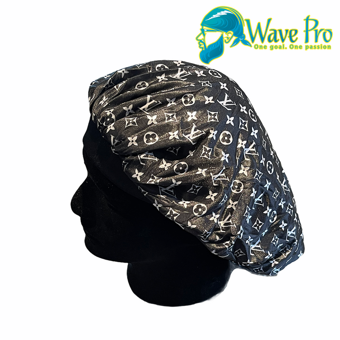 Wave Pro Durags | Silky Black LV Bonnet
