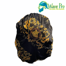 Load image into Gallery viewer, Wave Pro Durags | Silky Black Versace Bonnet
