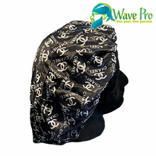 Load image into Gallery viewer, Wave Pro Durags | Silky Black Chanel Bonnet
