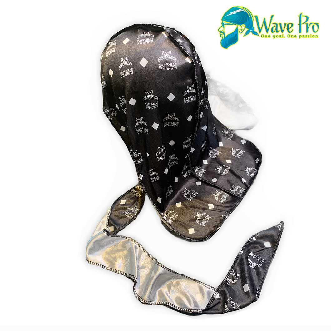 Wave Pro Durags | Silky Black MC Durag