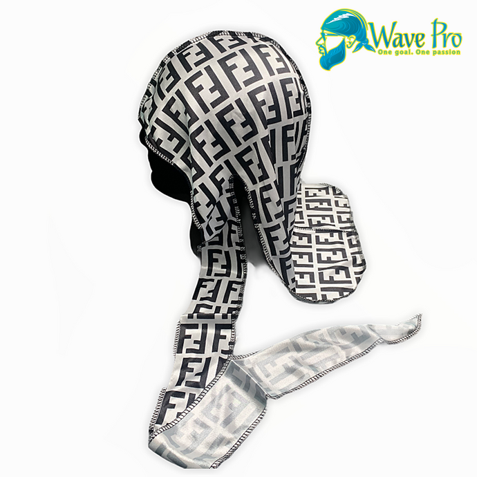 Wave Pro Durags - SILKY BLACK/WHITE F.... Durag