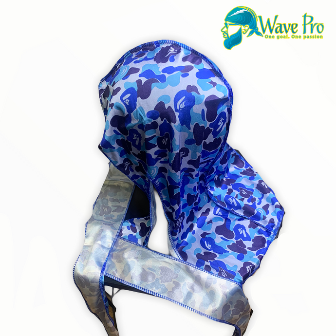 Wave Pro Durags | Silky Blu Camou Durag
