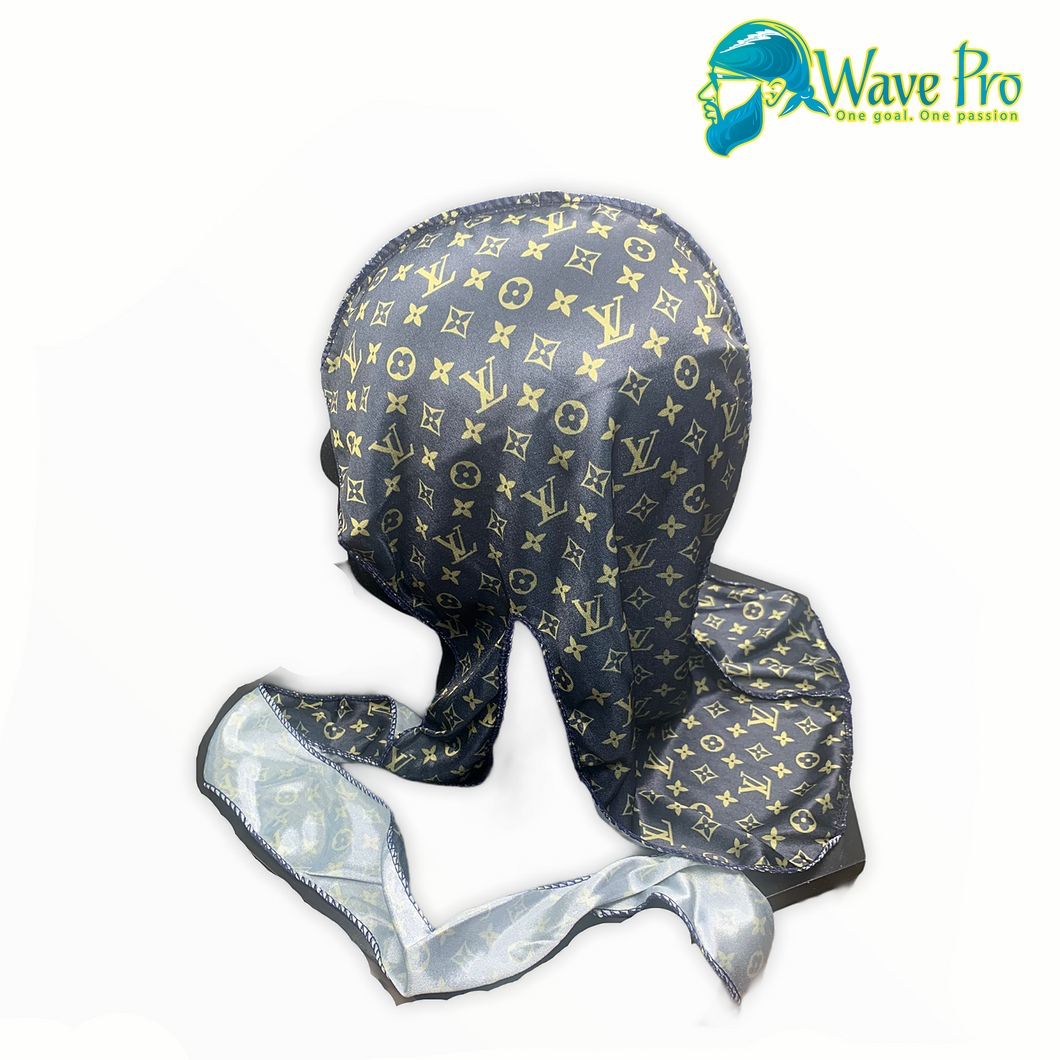 Wave Pro Durags | Silky Blue/Gold LV Durag