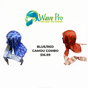 Wave Pro Durags | Silky Blue/Red Camou Combo
