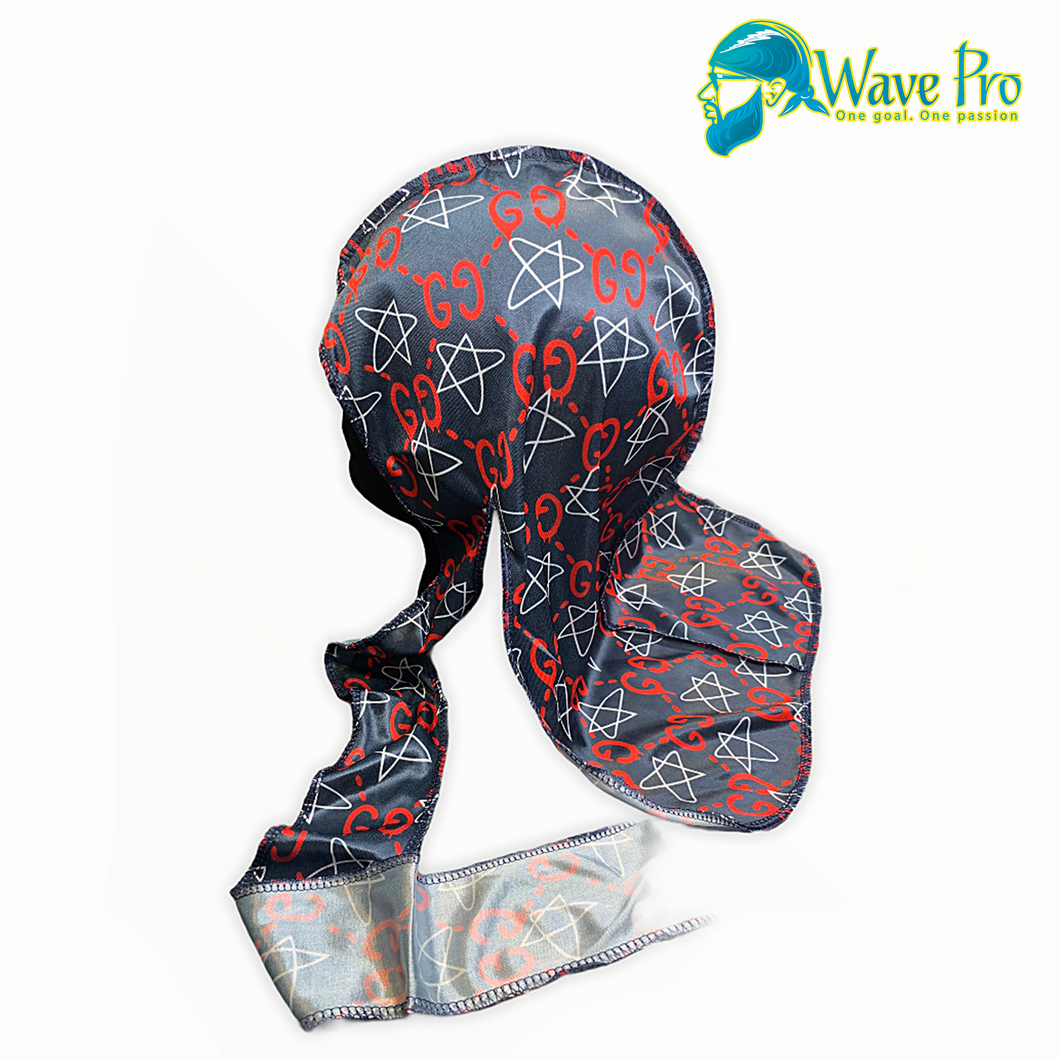Wave Pro Durags | Silky Blue/Red GG Durag