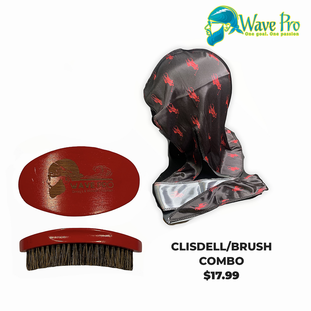 Wave Pro Durags | Silky Clisdell Durag/Brush Combo