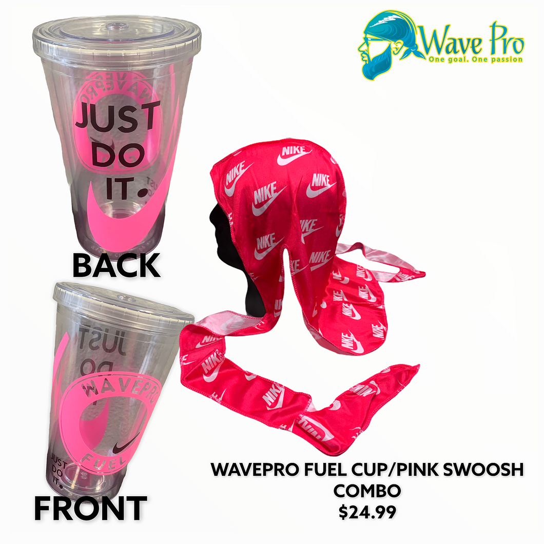 Wave Pro Durags | Wavepro Fuel Cup/Pink Swoosh Durag Combo