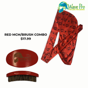 Wave Pro Durags | Silky Red MCM/Brush Combo