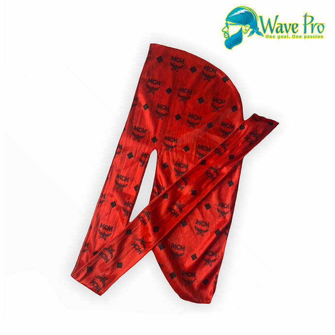 Wave Pro Durags -Silky Red MCM Durag