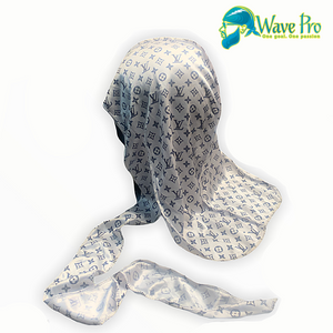 Wave Pro Durags | Silky White/Black LV Durag