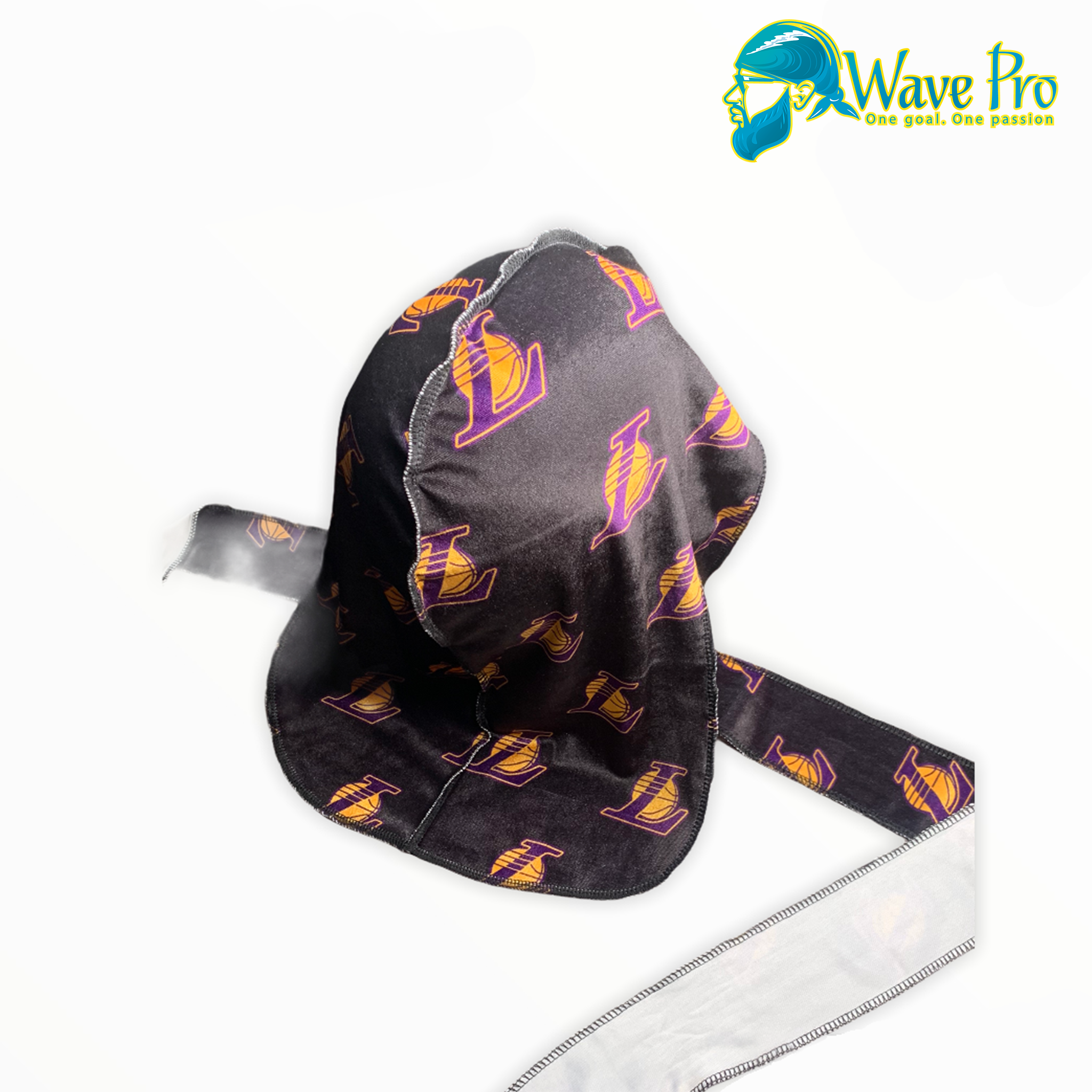 Wave Pro Durags, Silky Blue/Gold LV Durag