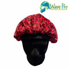 Load image into Gallery viewer, Wave Pro Durags | Silky Red/Black Fendi Bonnet
