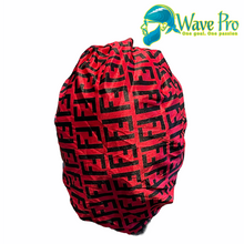 Load image into Gallery viewer, Wave Pro Durags | Silky Red/Black Fendi Bonnet

